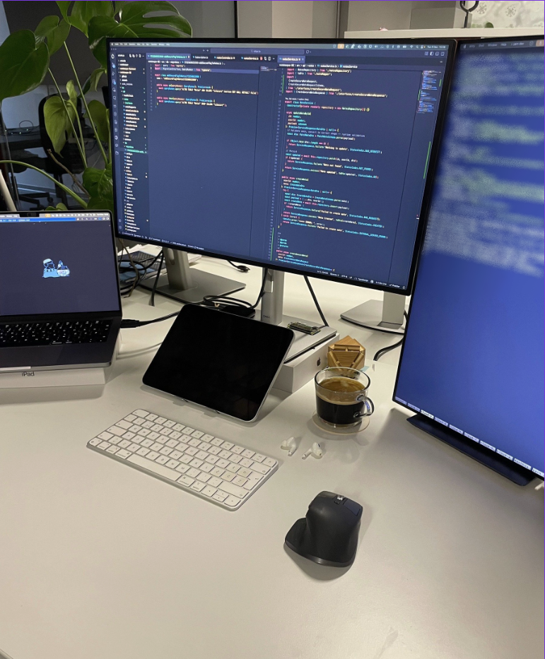 Empty desk workspace